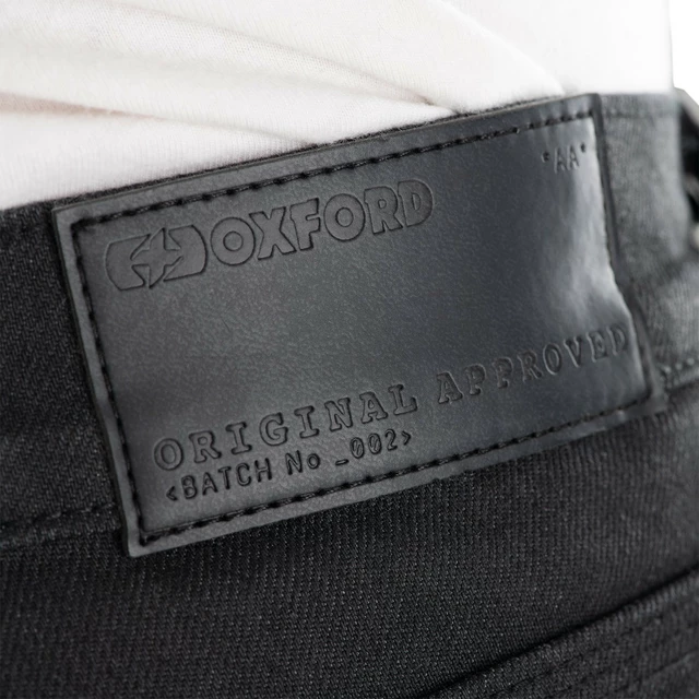 Pánské moto kalhoty Oxford Original Approved Jeans CE volný střih černá