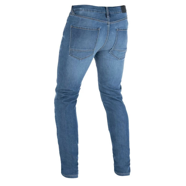 Pánské moto kalhoty Oxford Original Approved Jeans CE volný střih sepraná světle modrá