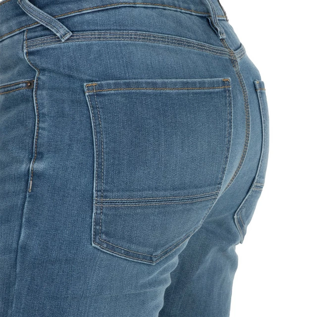 Pánské moto kalhoty Oxford Original Approved Jeans CE volný střih sepraná světle modrá