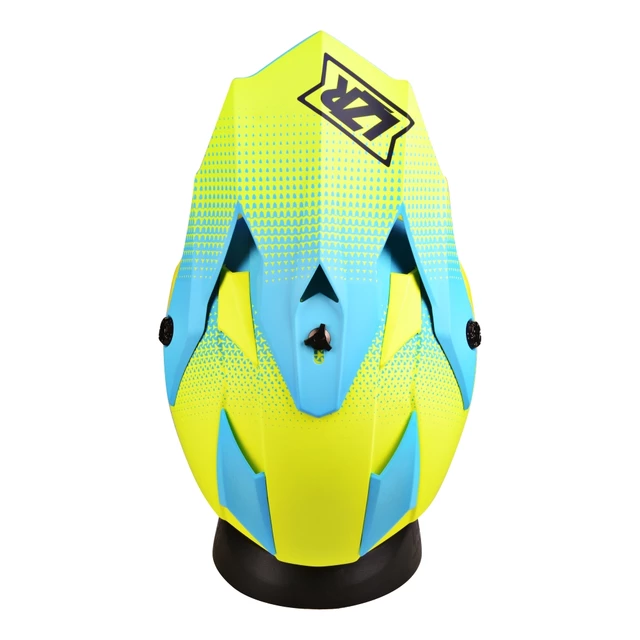 Motokrosová přilba Lazer OR1 - Heart Attack (Yellow Fluo-Blue-Matt)