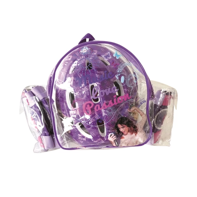 Violetta Kinderset - Helm + Knie - und Ellbogenschützer