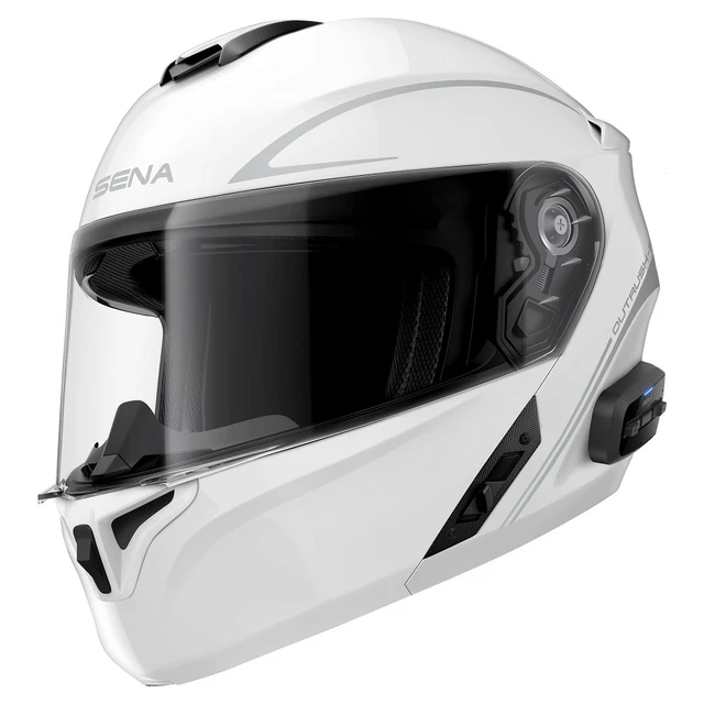 Motorcycle Helmet w/ Built-In Headset SENA Outrush R Glossy White