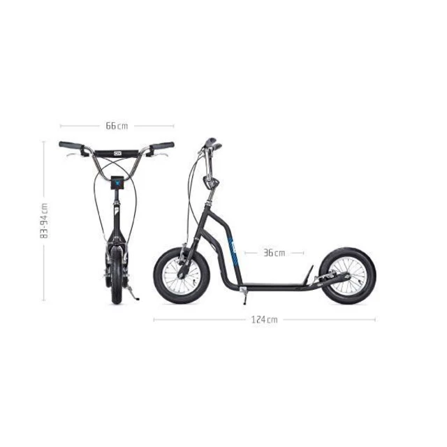 Kolobežka Yedoo Ox  12" V-brake - čierno-strieborná