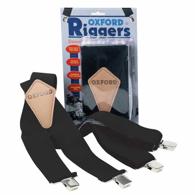 Suspenders Oxford Riggers - Cruiser, Black with Orange Stripes