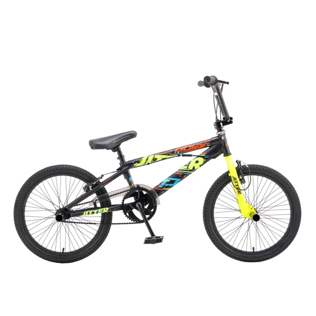 Rower BMX Polar Jitter 20" - model 2023 - czarny/żółty fluo - czarny/żółty fluo