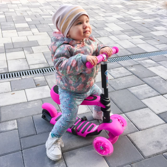 3-in-1 Scooter WORKER Nimbo - Pink