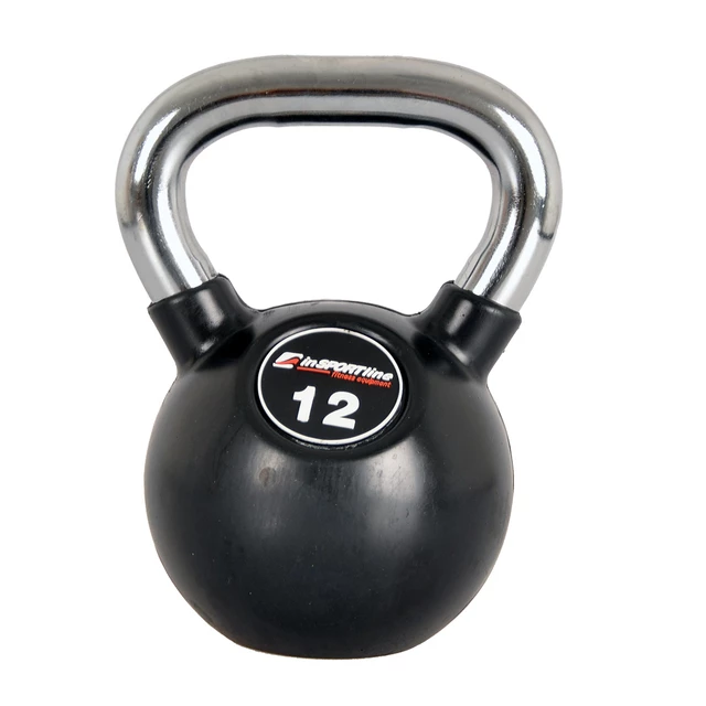 Hantla gumowana inSPORTline Kettlebell Profi 12 kg