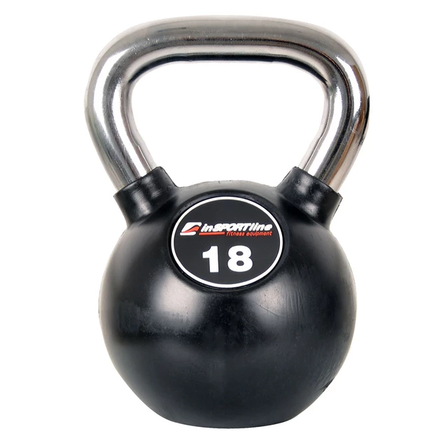 Hantla gumowana inSPORTline Kettlebell Profi 18 kg