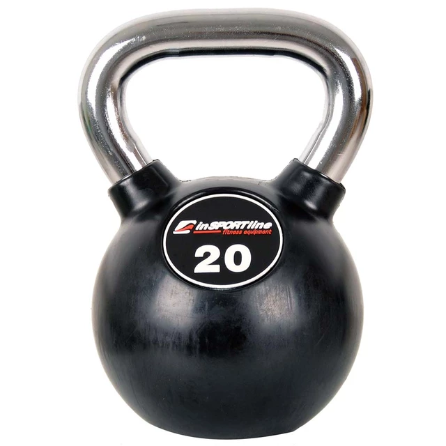 Hantla gumowana inSPORTline Kettlebell Profi 20 kg