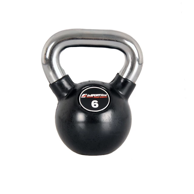 Hantla gumowana inSPORTline Kettlebell Profi 6 kg