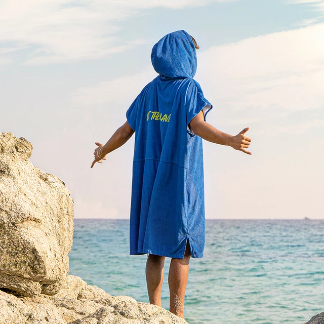 Unisex-Poncho für den Wassersport Aquatone Wave - blau