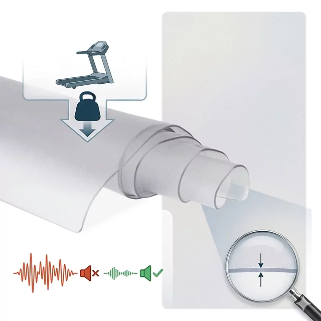 Průhledná zátěžová podložka inSPORTline Proteko Clear 220x100x0,15 cm