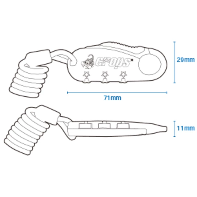 Zámek Crops Q4, 180 cm