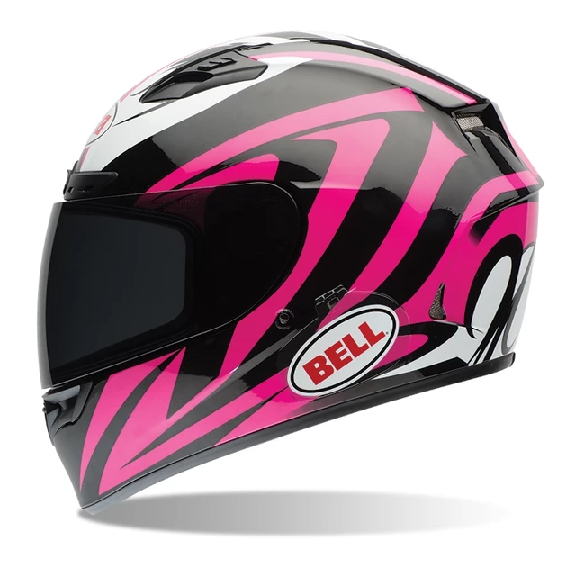 Moto Helmet BELL Qualifier DLX - Rally Matte Titanium - Impulse Pink
