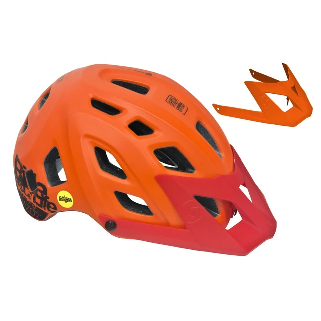 Bicycle Helmet Kellys Razor MIPS - Black - Orange/Red
