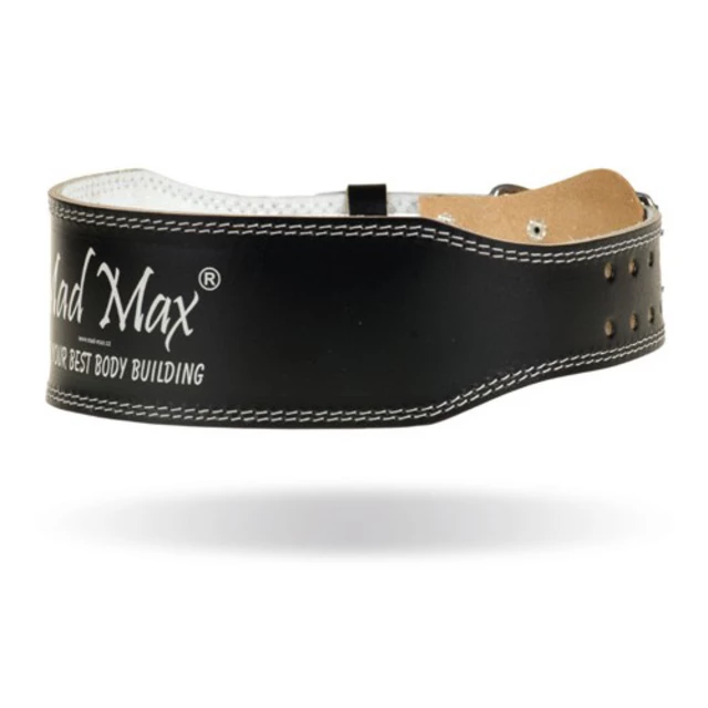Fitness opasok Mad Max Full leather - béžová - čierna