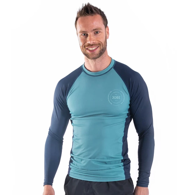 Men’s Long-Sleeved Rash Guard Jobe - Vintage Teal