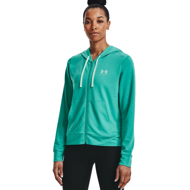 Dámska mikina Under Armour Rival Terry FZ Hoodie - Green