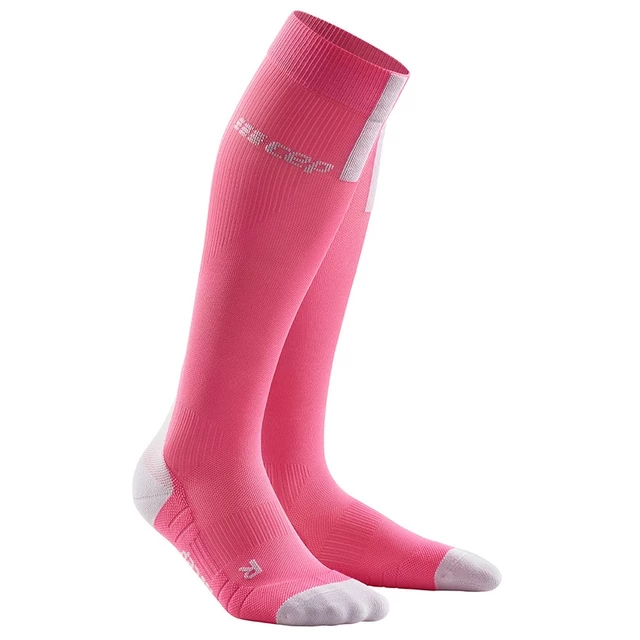 Damen Kompressionsstrümpfe CEP 3.0 - rosa rose / hell grau