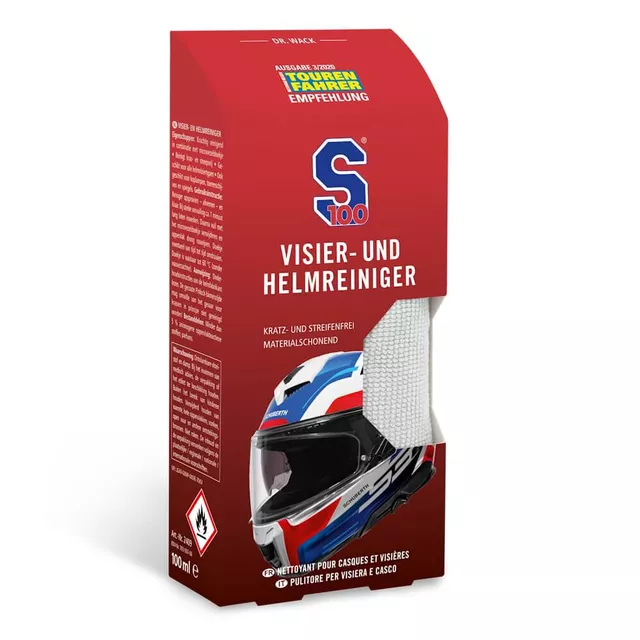 Čistič hledí S100 Visor & Helmet Cleaner 100 ml s mikrovláknovou utěrkou