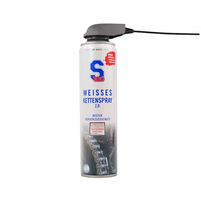 Mazivo na řetězy S100 White Chain Spray 2.0 400 ml s aplikátorem