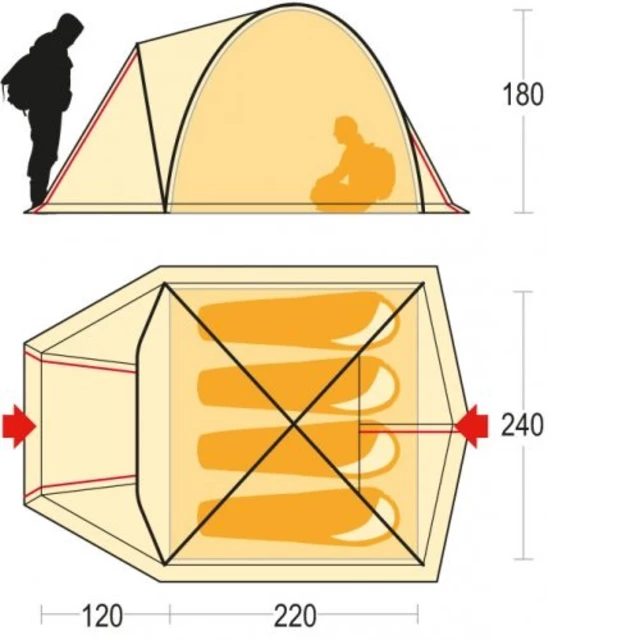 Namiot turystyczny 4-osobowy FERRINO Tenere 4