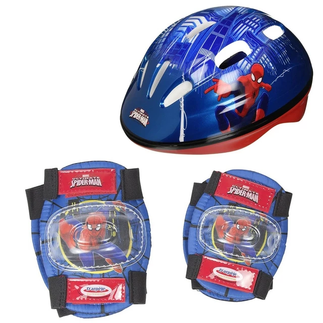 Set Spiderman Protektoren und Helme mit Tasche