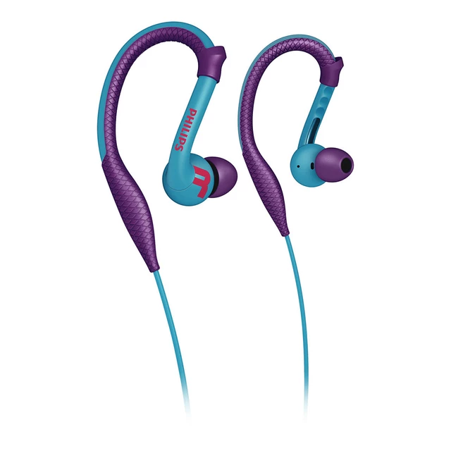 Sport headphones with earhook Philips - Blue-Purple