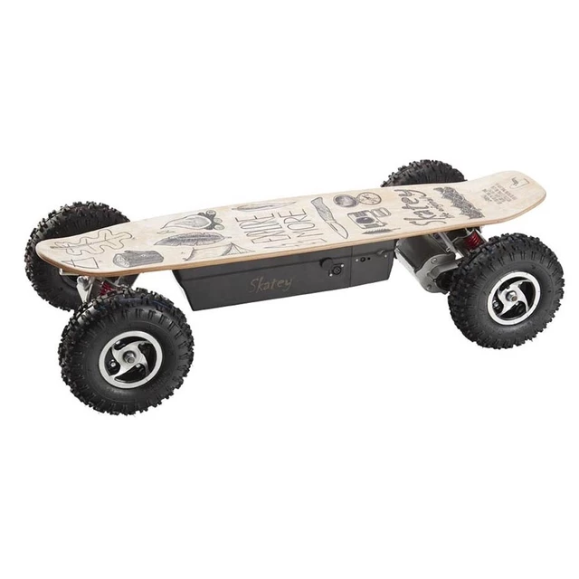 Elektrický longboard Skatey 800 Off-road Wood Art