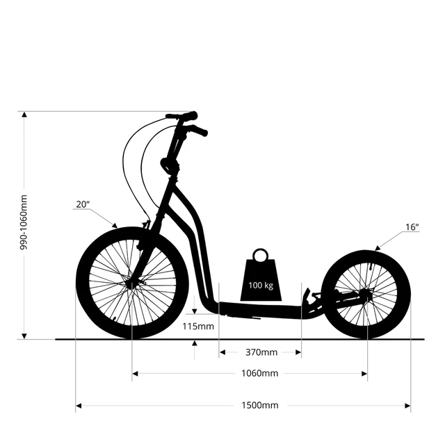 Kick Scooter inSPORTline Drogo SE Black-Blue