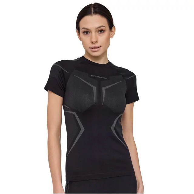 Dámské funkční triko Brubeck Dry s krátkým rukávem SS1465W - Black/Graphite