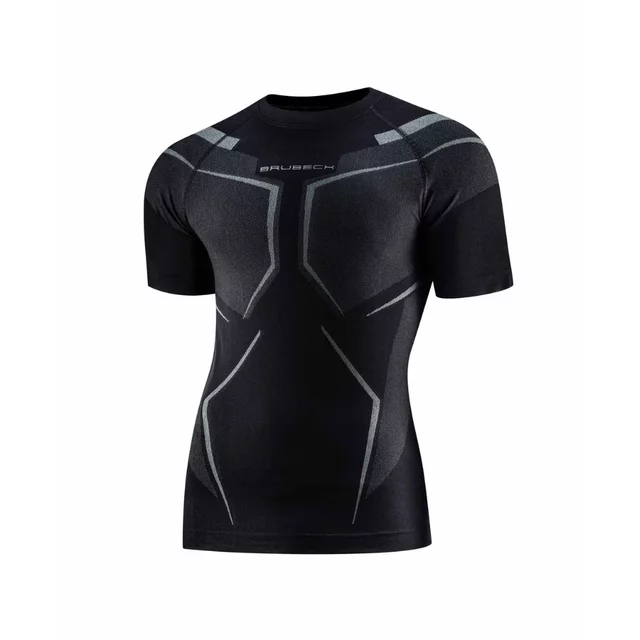 Pánské funkční triko Brubeck Dry s krátkým rukávem SS1466M - Black/Graphite