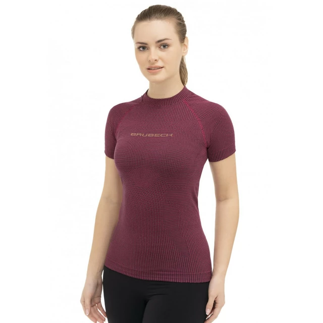 Women’s Short-Sleeved T-Shirt Brubeck 3D Run PRO - Fuchsia