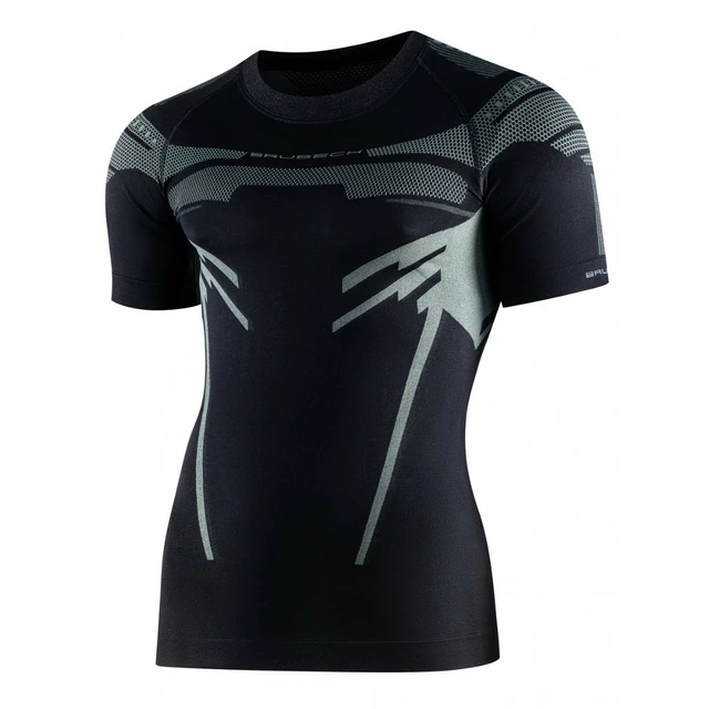 Men’s Short-Sleeved Activewear T-Shirt Bruback Dry - Graphite/Blue - Black/Graphite