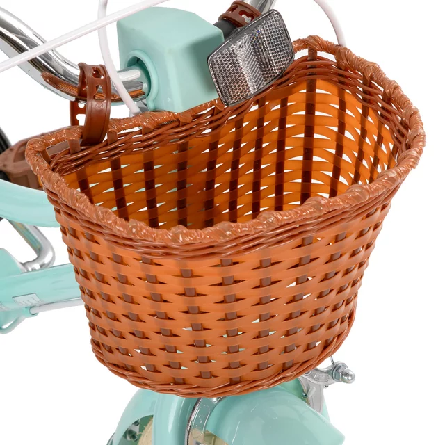 Dětské kolo Joystar Stitch 14" s košíkem a kolečky • 92-120 cm - růžová