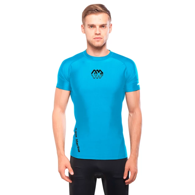 Men’s Rashguard Aqua Marina Scene - White - Blue