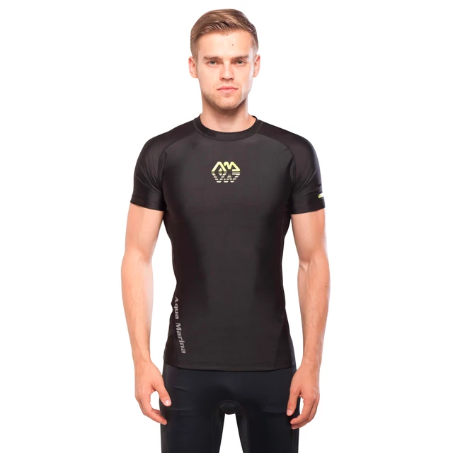 Men’s Rashguard Aqua Marina Scene - Black, XL - Black