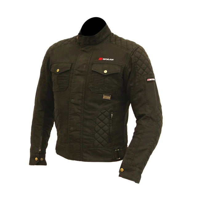 SPARK Scrambler Herren Textil-Motorradjacke - schwarz