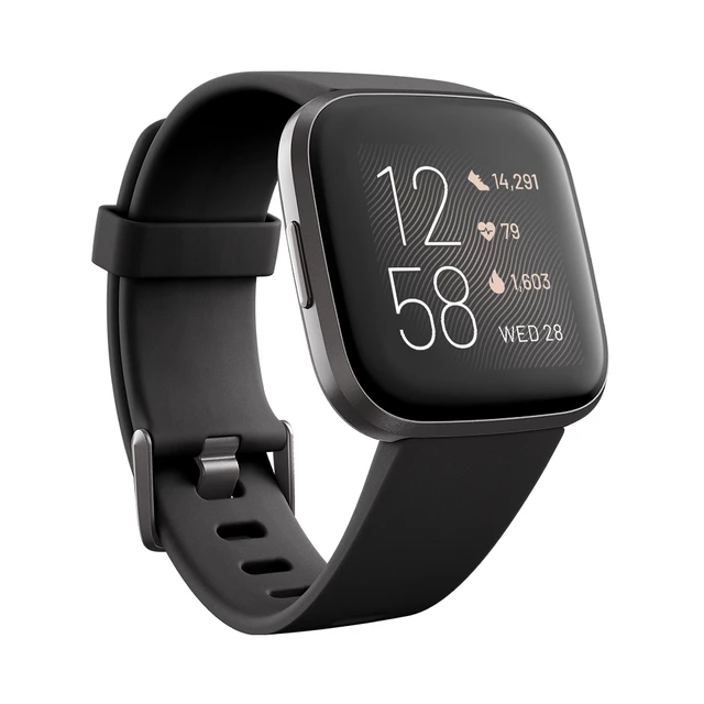 Fitbit Versa 2 okosóra fekete/carbon