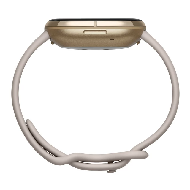 Chytré hodinky Fitbit Sense White/Soft Gold Stainless Steel