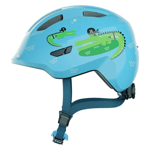 Children’s Bike Helmet Abus Smiley 3.0 - Purple Star - Blue Croco