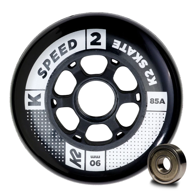 Inline Wheels with Bearings K2 Speed 90 mm – 8 Pieces