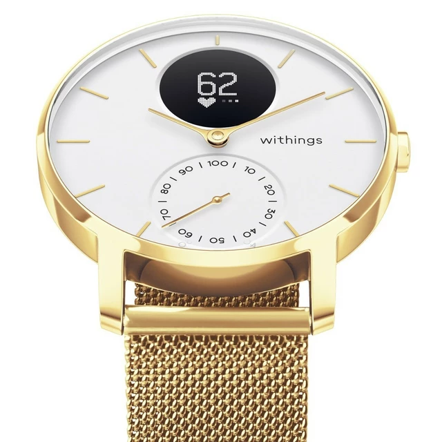 Chytré hodinky Withings Steel HR (36 mm) Champagne Gold/White