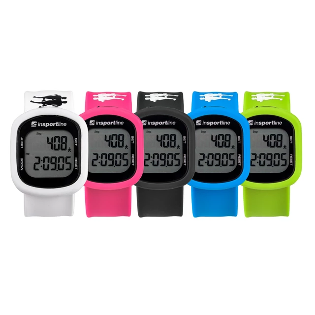 Digital Pedometer inSPORTline Strippy - Yellow-Green