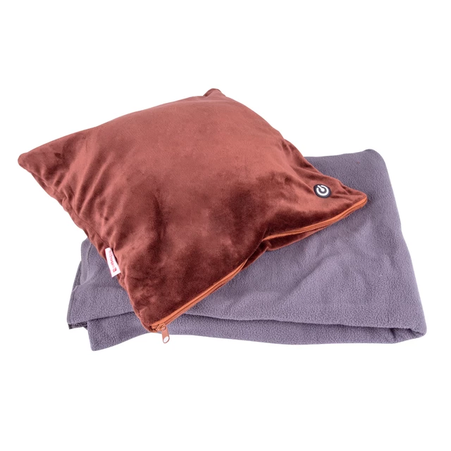 Massage Pillow & Blanket inSPORTline Trawel - Dark Brown