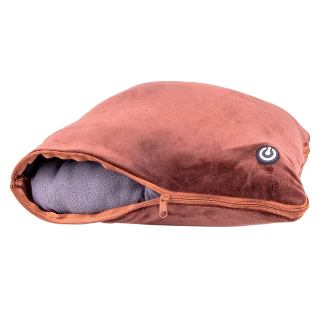 Massage Pillow & Blanket inSPORTline Trawel - Dark Brown