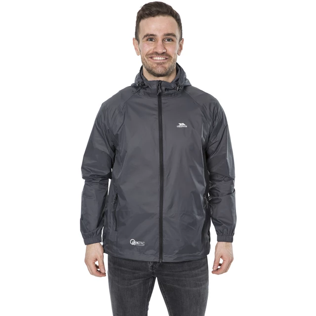 Unisex skladacia bunda Trespass Qikpac Jacket - Black