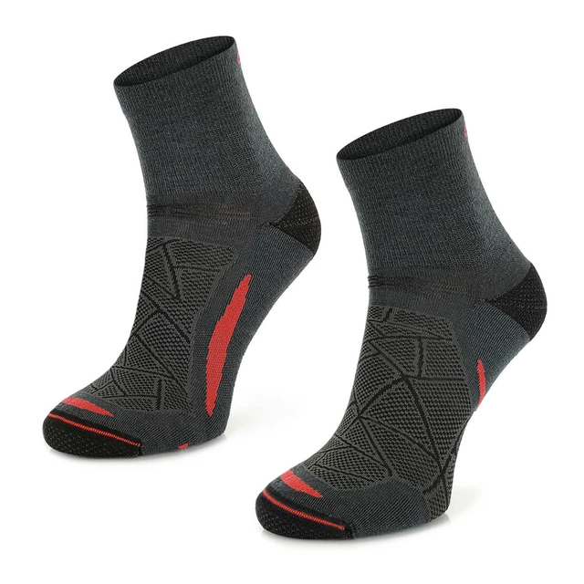 Trekking Merino Socks Comodo TREUL02 - Black Red