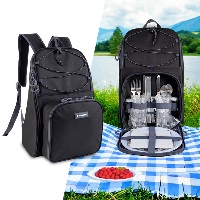 Piknikový termo batoh inSPORTline Svapet pro 2 osoby, s příslušenstvím