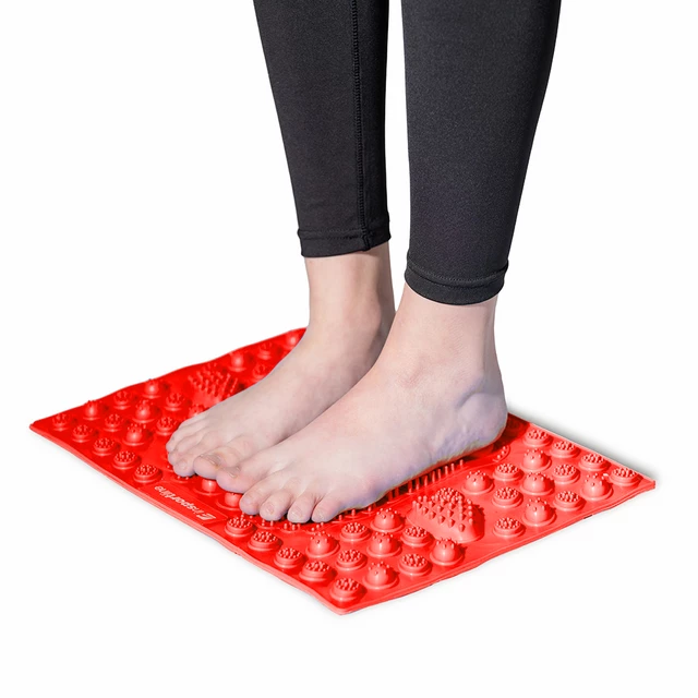 Foot Massage Mat inSPORTline Tilsipur 39 x 29 cm - Red - Red